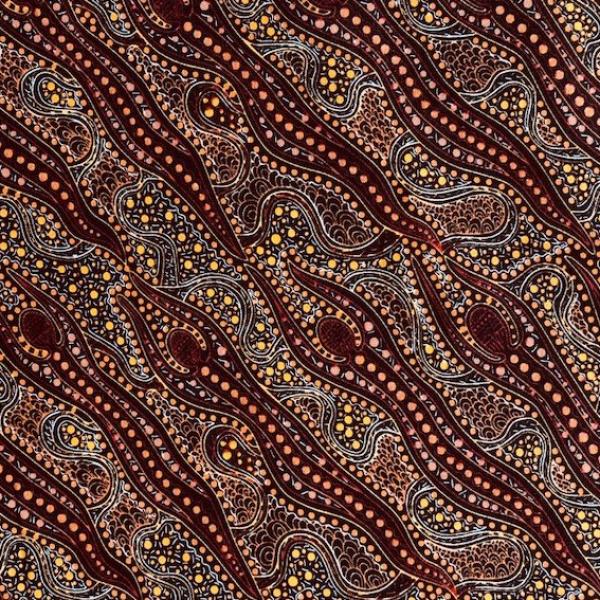 BROWN SPIRIT DREAMING Aborigines Stoff aus Australien